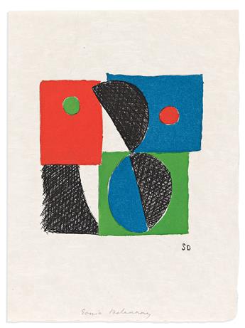 Delaunay, Sonia (1885-1979), illus. & Tristan Tzara (1896-1963) Juste Present. Deluxe Edition with Original Gouache.